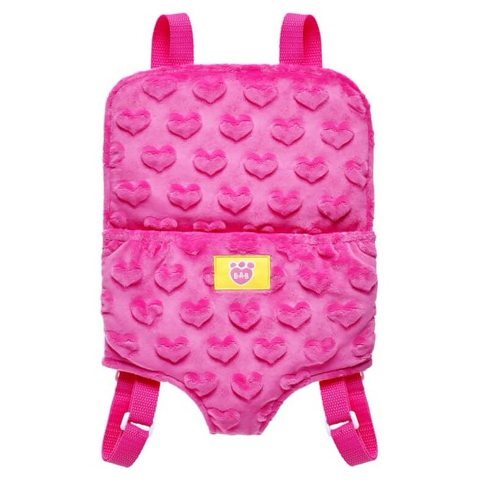 Build-A-Bear Pink Heart Plush Backpack Carrier